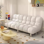 Simple Rainproof Futon Convertible Sofa with Tufted Back Loveseat, Stitch-tufted, Full/Queen Bed Size