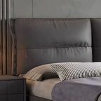 Trendy Panel Headboard in Laminate with No Distressing, Rectangle Shape for King/Queen/Full Bed, Featuring Sponge Upholstery and Standard Height