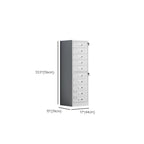 Minimalist Steel Vertical Filing Cabinet with Flameproof Locker, Soft Close Drawers & Key Lock