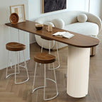 Pub Table in Rosa Pine with Auburn Finish and Asymmetrical Shape