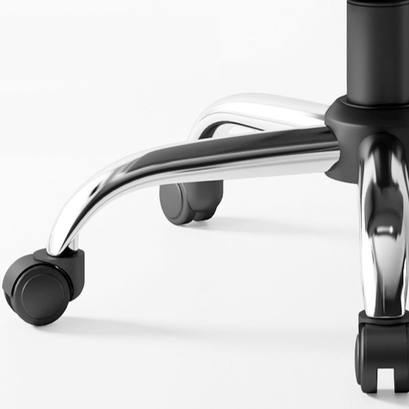 Multi-levelled Single Color Office Chair with Armrest, Wheels, Aluminum Frame, Lumbar Support, Tilt Available, and Glide Movement