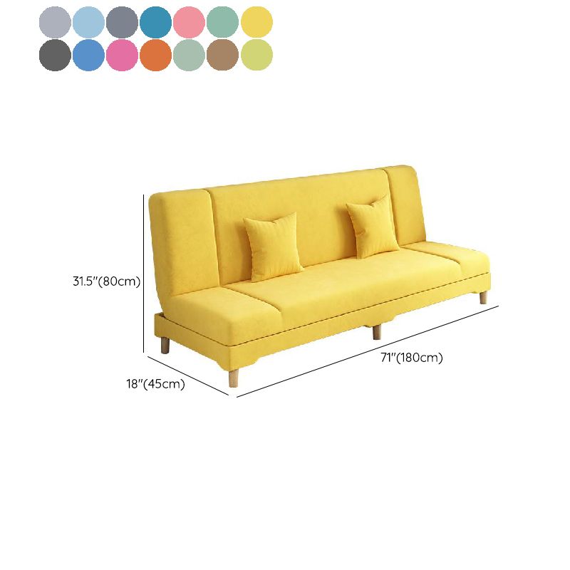 Contemporary Modern Grey/Azure/Emerald Green Sleeper, Solid Color, 3-Seater with 2 Pillows