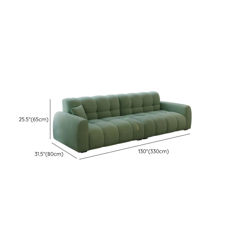 Drawing Room Standard Sofa in Sage Flannel with Armrest and 1 Pillow