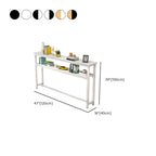 Simplistic Pub Table with Composite Wood Top, Trestle Base, Smoke/White/Natural Finish Rectangle, and Foot Pedestal