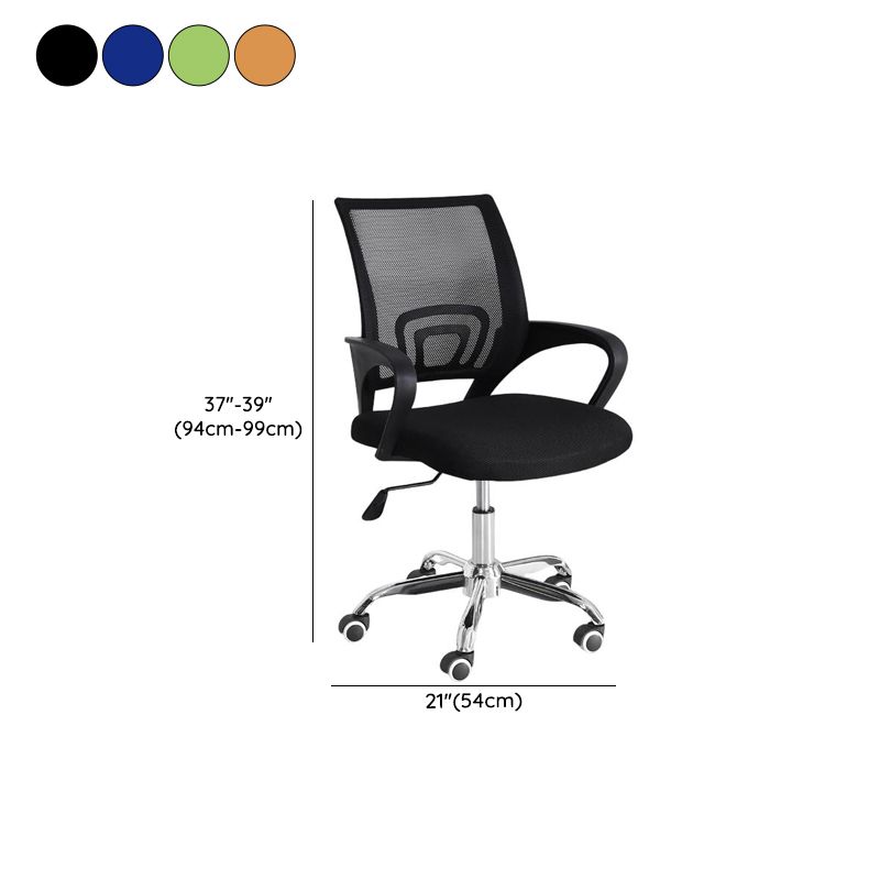 Midnight Black Framed Tilt Available Multi-levelled Single Color Glide Office Chair with Armrest, Wheels and Lumbar Support