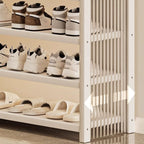 Art Deco Bambusa Rectangle Shoe Rack with 6/5/7 Shelves for 21-30/11-20/1-10 Pairs in Drawing Room