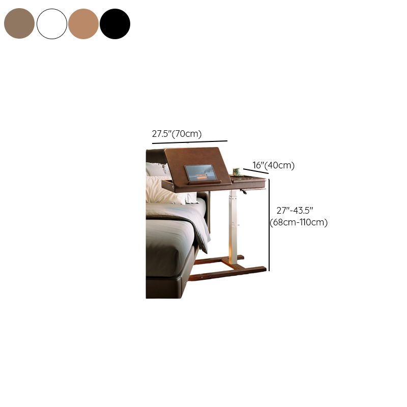 Casual Engineered Wood Laptop Cart with Adjustable Height, Casters, and Ergonomic Tilt