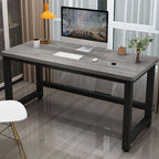 Casual Writing Desk with Easy Assembly and Scratch-proof H-Shape Base in Dove Grey Engineered Wood