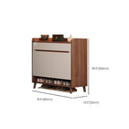 Engineered Wood 5 Tiers/6 Tiers Shoe Stack with Shelf, Drawers, Gate, Dustproof Cover, and Closed Back