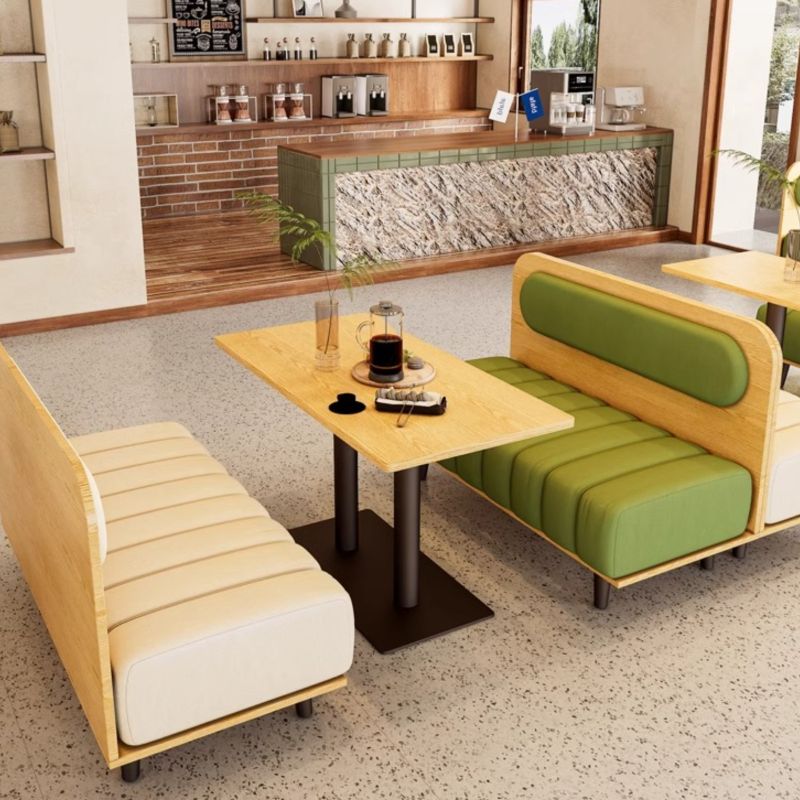 Simple Style Single Sided Booth for Seats 2 with Foam Upholstery