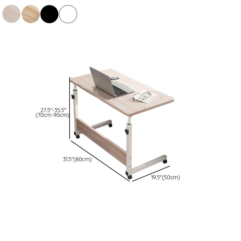 Trendy Engineered Wood Laptop Cart with Flexible Height, Casters, and Shelves