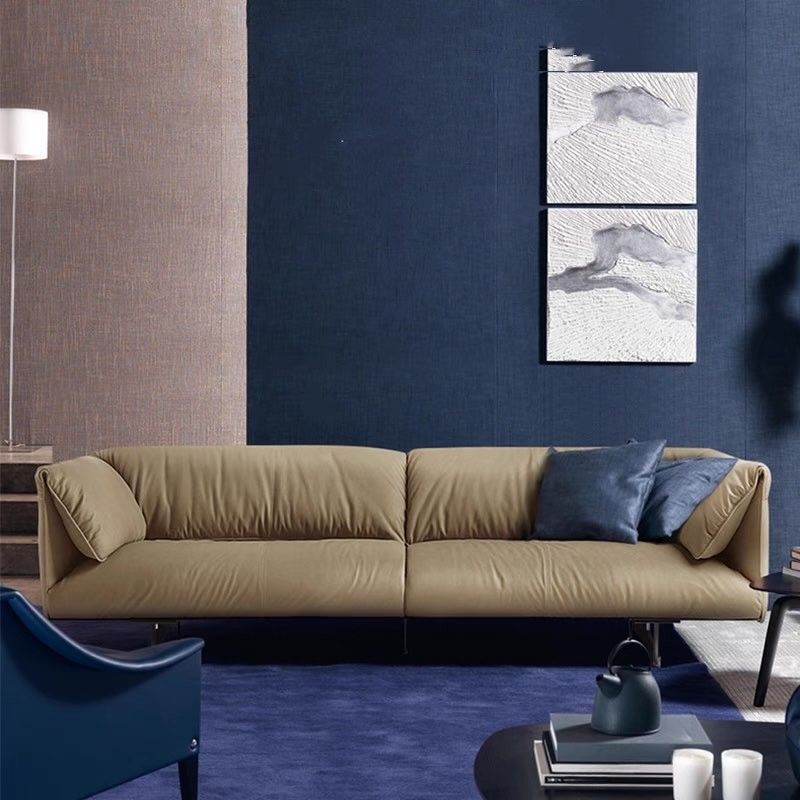 Modern Solid Color Scratch-defiant Standard Sofa/Loveseat/Single Sofa in Grey for 4/3/2-seater