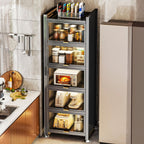 Storm Gray Microwave Shelf Cabinet with Metal Countertop, Self-supporting