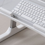 Trendy Engineered Wood Computer Stand with Flexible Height, Compartment, and Ergonomic Tilt