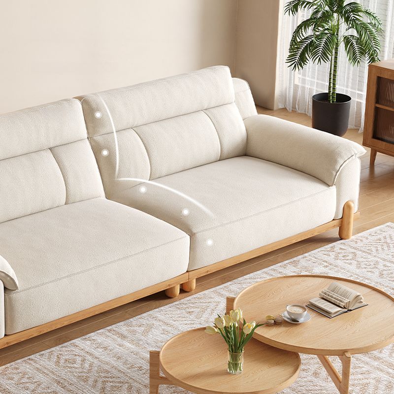 Contemporary Modern Off-White Water Resistant Solid Color Standard Sofa for 2 People or Seats 1