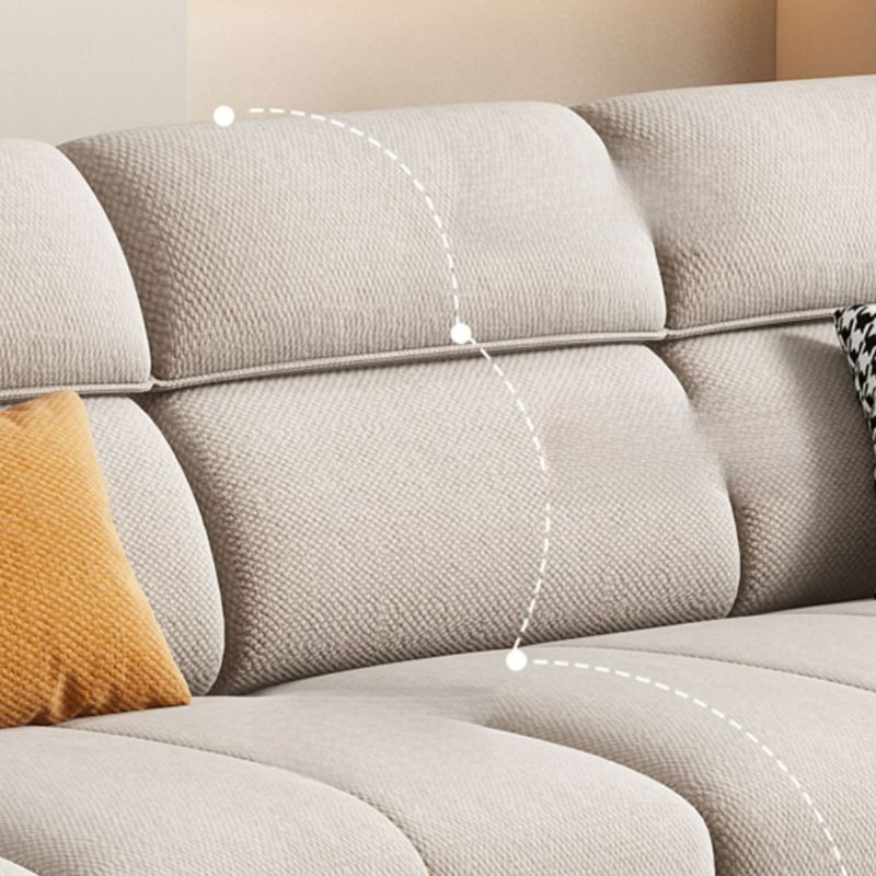 Standard Sofa in Tan with Armrest and 3 Pillows