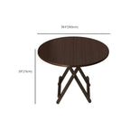 Veneer Dining Table with Crossed Legs, Scratch-proof, Foldable, 2-seater/Seating for 4