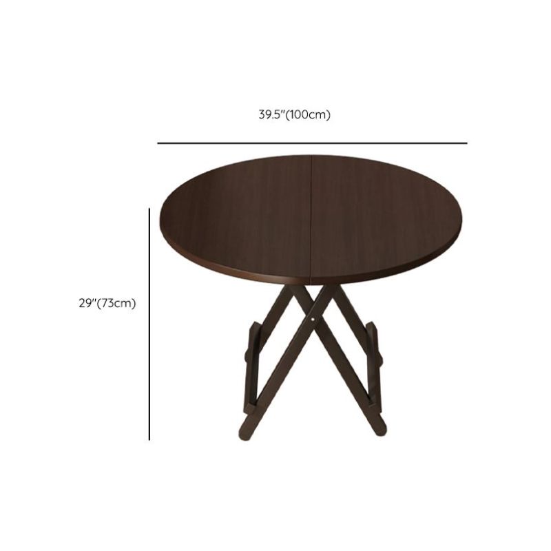Veneer Dining Table with Crossed Legs, Scratch-proof, Foldable, 2-seater/Seating for 4