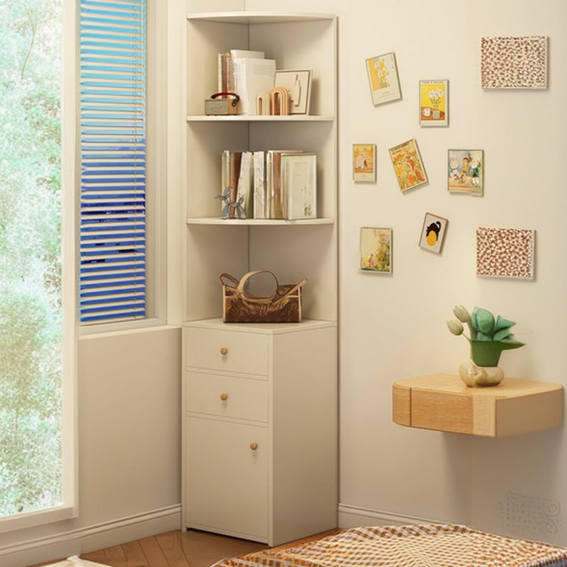 Detached Scratch-immune Accent Cabinet with 3/4 Exterior Shelves, Cabinet Knobs, Sepia/Wood Color Top, Soft Close Drawer, and Stain Resistant