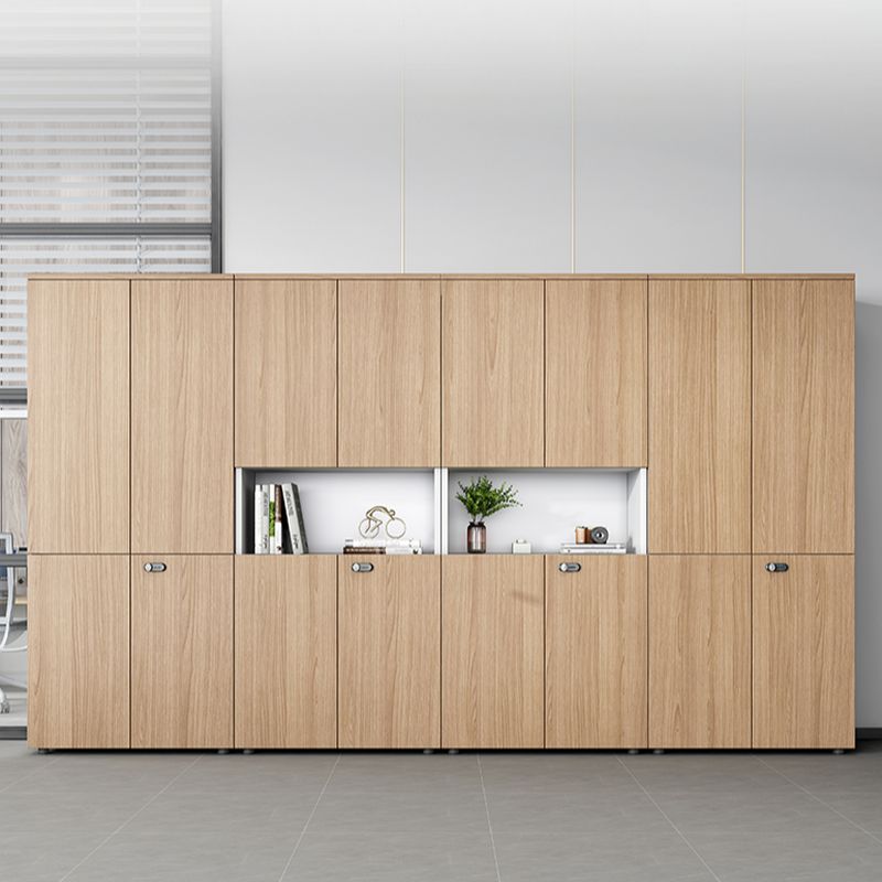 Natural Finish Office Console Cabinet with Fade-proof Durability and 1-Wide Compartment
