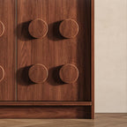 Pine Wood 7 Tiers Shoe Wardrobe with Dustproof Cover