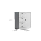 Minimalist Steel Vertical Filing Cabinet with Flameproof Locker, Soft Close Drawers & Key Lock