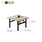 Modish Anti-abrasion Timber Square SpaceSaver Collapsible Card Table with Ink Base