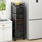 Square/Round Portable Center with Alloy Countertop and Basket, Available in 4/3 Baskets