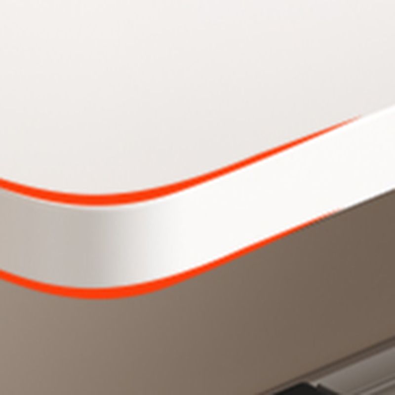 Casual Adjustable Height Standing Desk, Crack Resistant with T-Shape Base in Chalk/Light Brown, Self-Supporting with Programmable Memory Controller