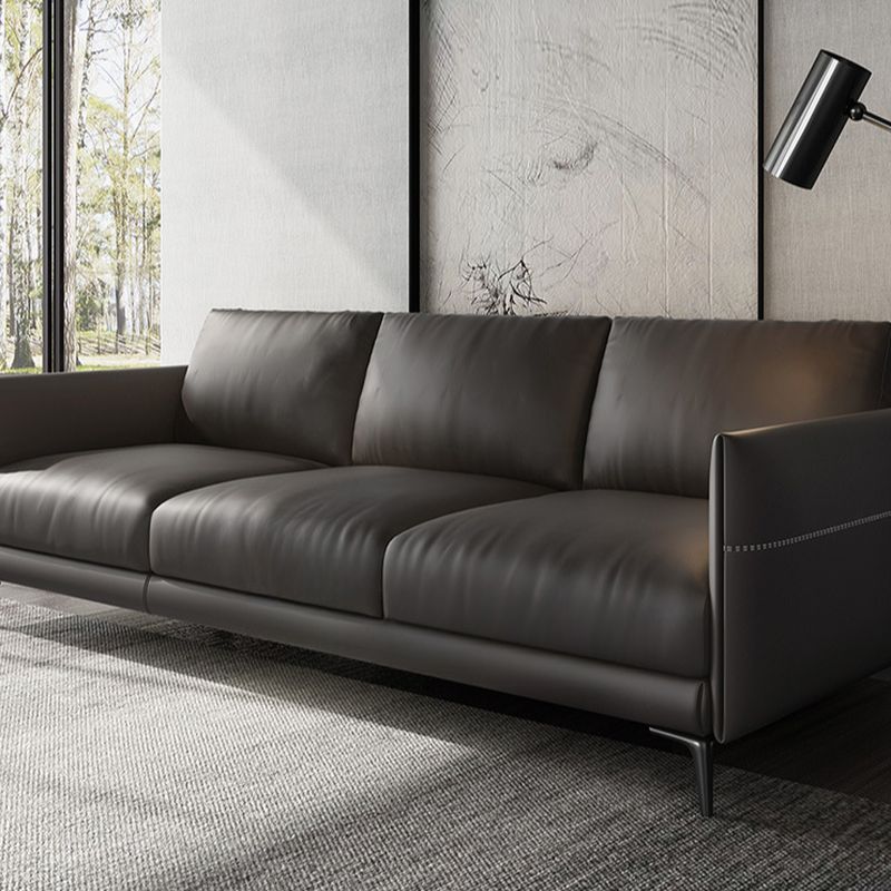 Contemporary Modern Solid Color Water Resistant Standard Sofa/Loveseat/Single Sofa in Ink, Seating for 3/2 People/Seats 1