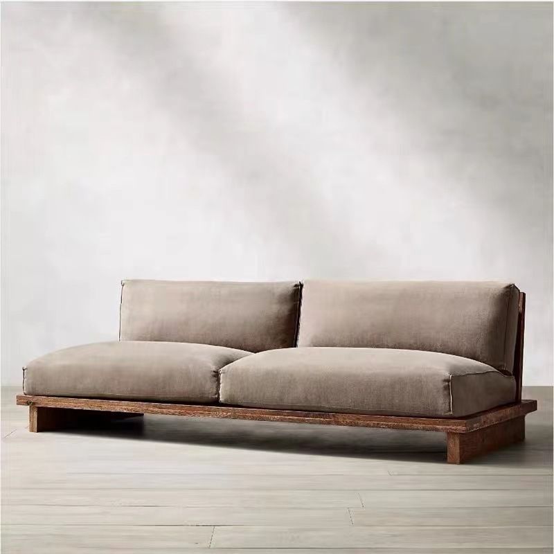 Victorian Brown/Azure Single Sofa/Sofa/Loveseat with Ash Frame for Sitting Room