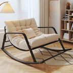 Stylish Upholstered Rocking Chair with Removable Cushions fits Women's Range-even Less