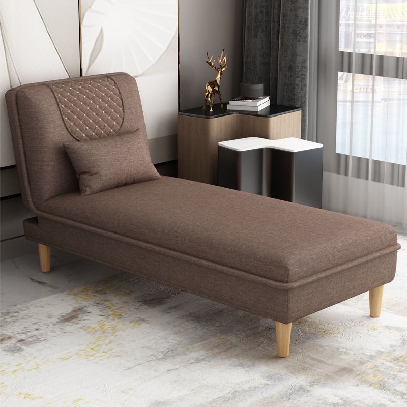 Contemporary Solid Color Chaise Lounge Indoor with Pillow, Reclining and Alterable Features