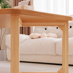 Geometric Figure Dual-base Walnut Wood Board Game Coffee Table