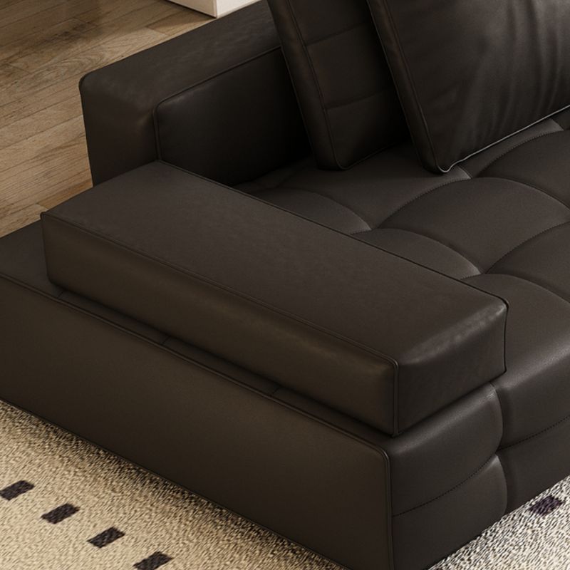 Tear Resistant Standard Sofa in Black with Arm