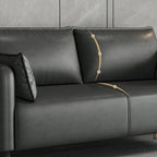 Modern Faux Leather Loveseat with Pillow Back and Foam Seat Fill