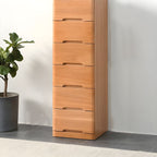 Scandinavian Wooden Lingerie Chest with 6 Drawers for Tall and Narrow Dressing Spaces