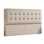 Trendy Panel Headboard with No Distressing, Piled Tufted Rectangle Design for King/Queen/Full Bed, Featuring Sponge Upholstery and Standard Height