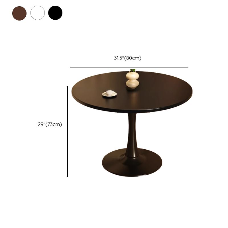 Composite Wood Dining Table with Pedestal Base, Stain Repellent, for 2-seater/Seating for 4