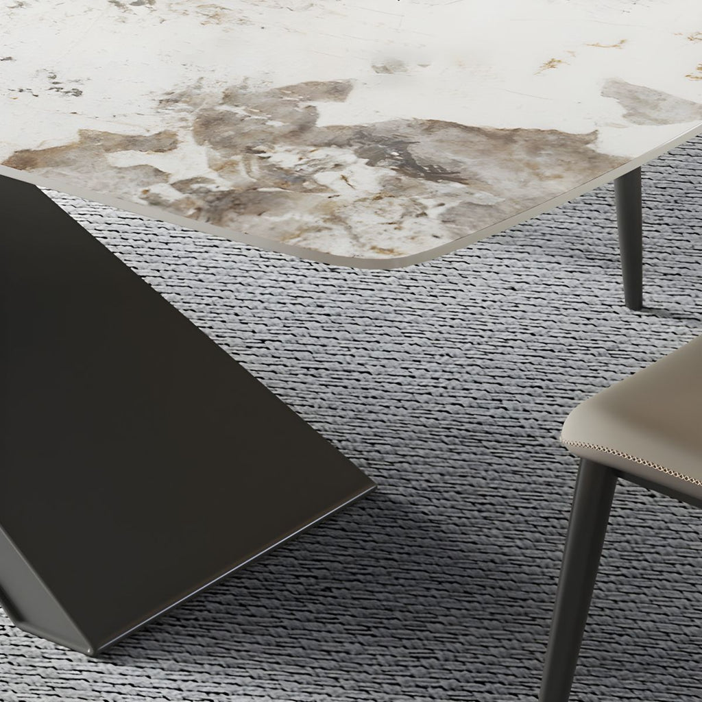 Modern Rectangle Sintered Stone Dining Set 1/2/4/5/6/7 Pieces Dining Table with Chairs