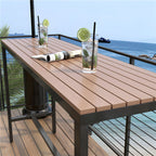 Contemporary Bar Table Set 1/2/5 Pcs Iron Black Metal Frame Bar Table and Stools