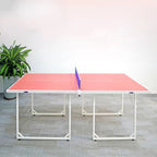 Indoor Composite Wood Ping Pong Table with Ink/Rose/Cerulean Top and Included Table Tennis Paddle