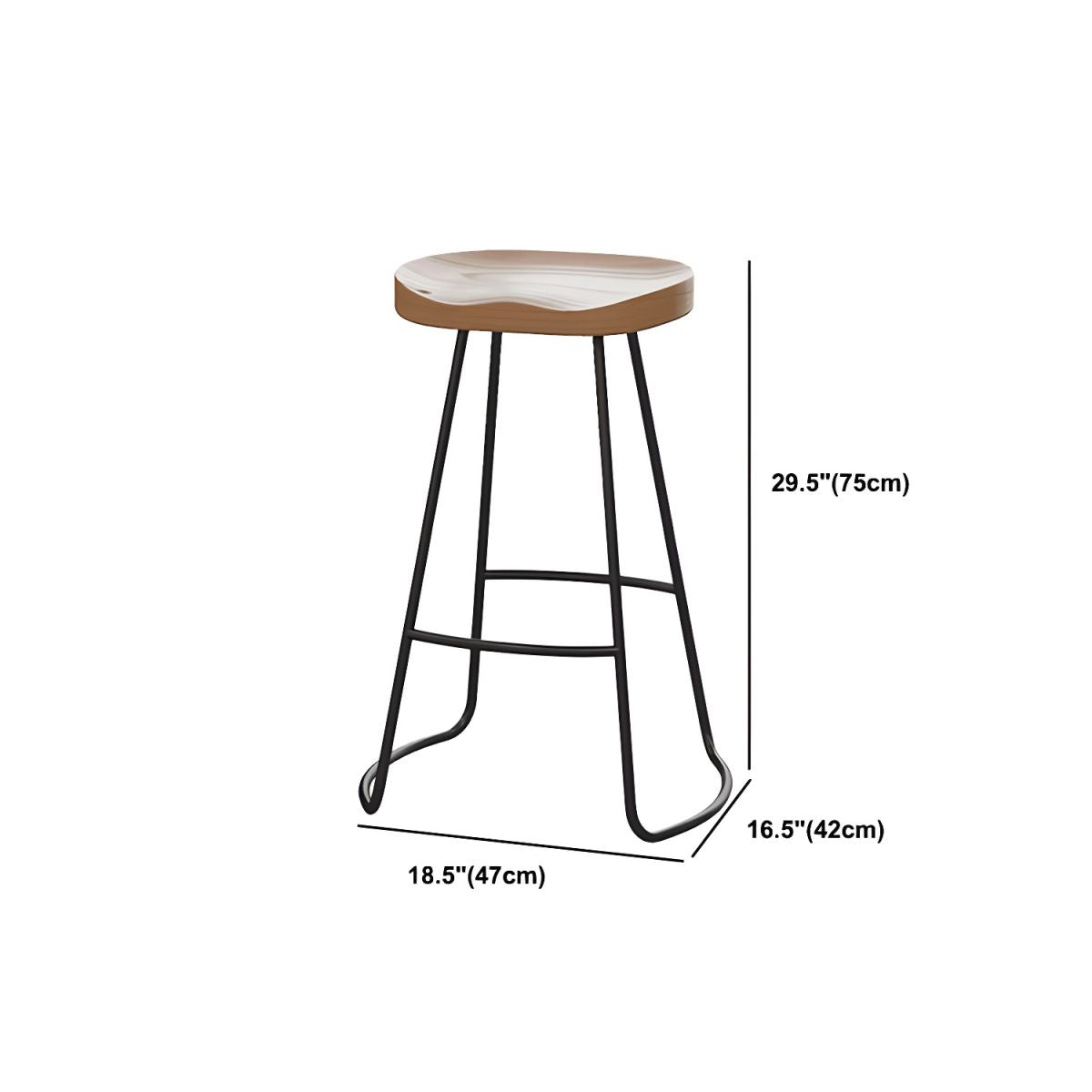 Modern Rectangular Pub Table 1/5 Pieces Wooden Counter Table
