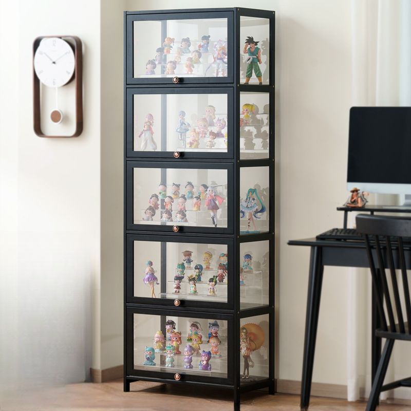 Bambusa Flooring Curio Cabinet with Stockroom, 4 Cabinets/3 Cabinets/2 Cabinets, 4 Shelves/3 Shelves/2 Shelves, 4 Doors/3 Doors/2 Doors