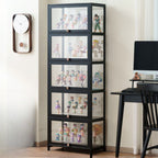 Bambusa Flooring Curio Cabinet with Stockroom, 4 Cabinets/3 Cabinets/2 Cabinets, 4 Shelves/3 Shelves/2 Shelves, 4 Doors/3 Doors/2 Doors