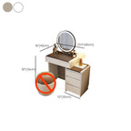 Modish Wood Standard/Small Vanity Set with 5 Drawers and Light Up Mirror