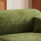 Drawing Room Standard Sofa/Loveseat in Soft-pile Fabric with Sage Upholstery and Armrest