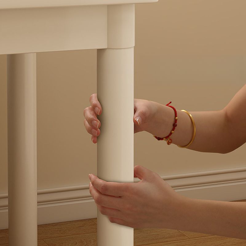 Trendy Rectangular Manufactured Wood Writing Table in Chalk