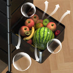 Square/Round Portable Center with Alloy Countertop and Basket, Available in 4/3 Baskets