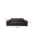 Simplistic Natural Wood Finish Single Sofa with Pleather Upholstery, Armrest, and Legs